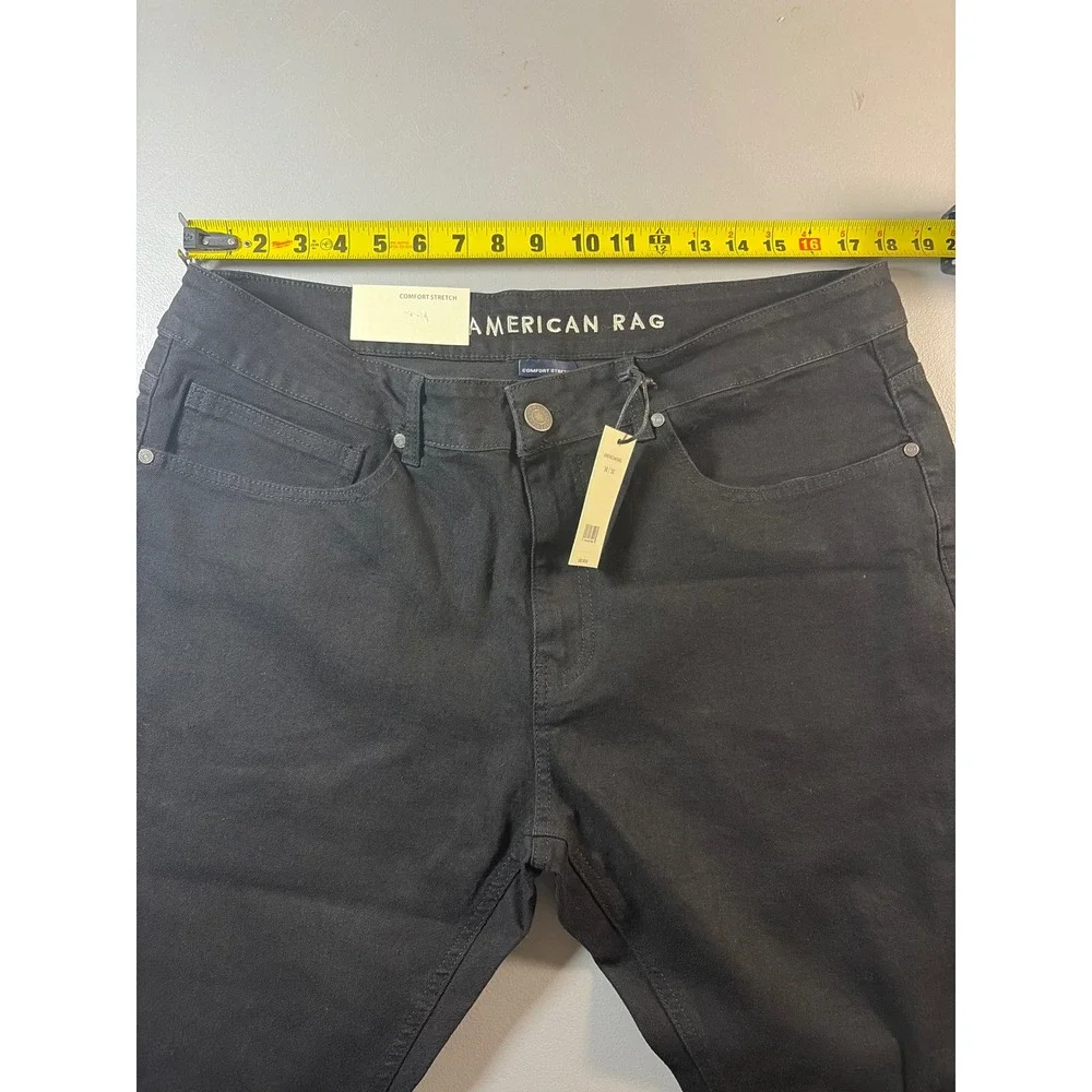 American Rag Slim Fit Jeans Mens 36/30 Black Comfort Stretch Denim NWT New